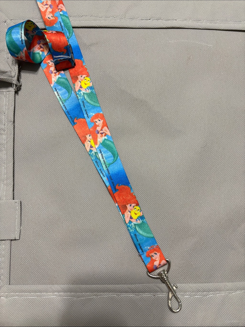 Disney Ariel & Flounder Blue and Red Kids Lanyard